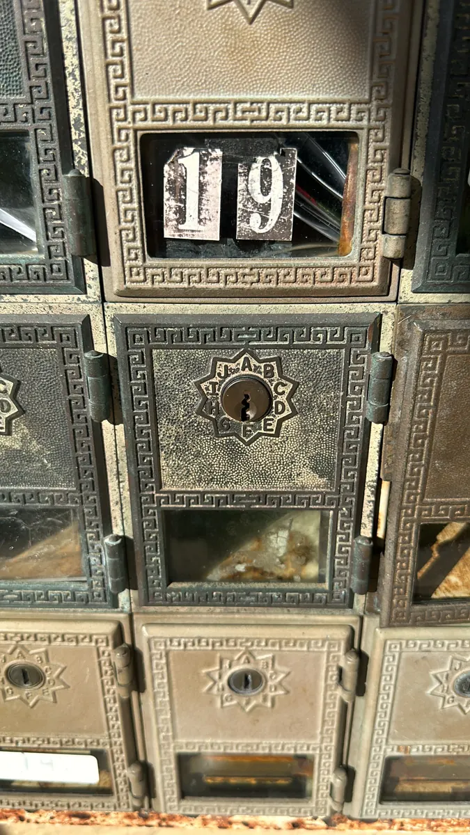 Brass mailbox door lock